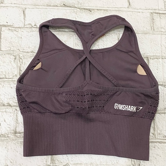 GYMSHARK Purple Wash Energy Seamless Crop Top Size Small - Picture 5 of 12